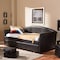 Baxton Studio London Brown Arched Back Sofa Twin Daybed with Roll-Out Trundle Bed 125-6928 - alternate 6